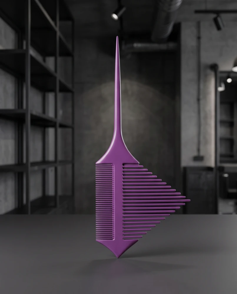 Grzebień 3D do pasemek i balejażu ze szpikulcem – fioletowy 2.jpg