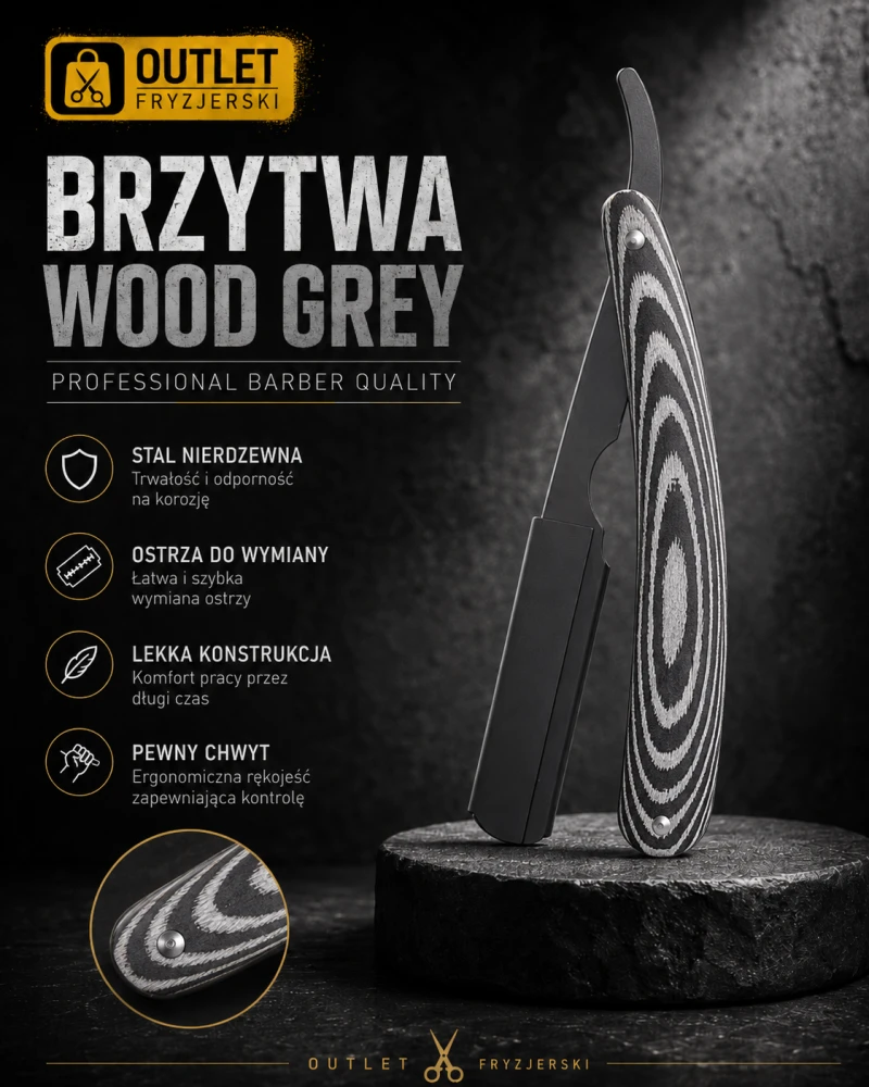 Brzytwa fryzjerska Wood Grey OUTLETFRYZJERSKI.jpg